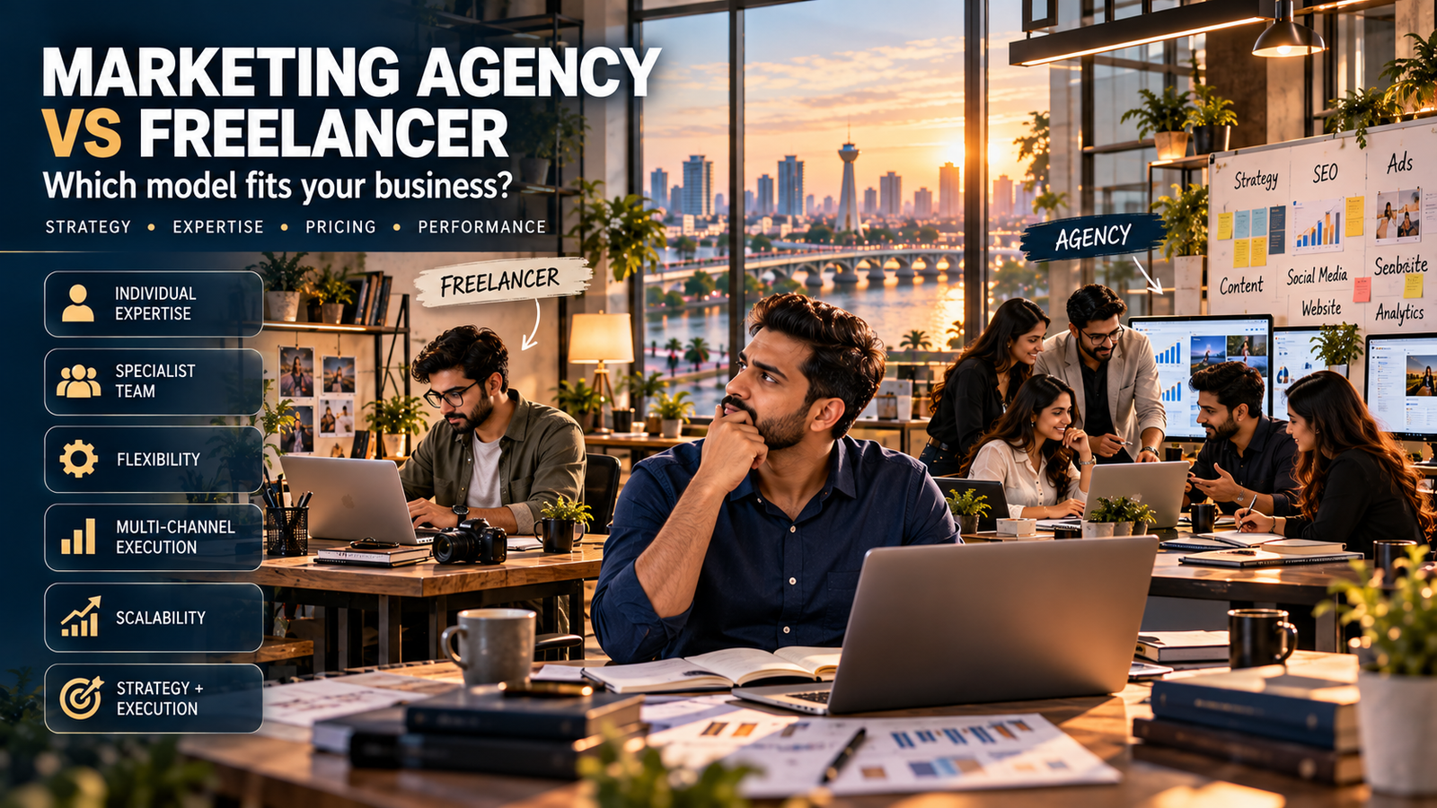 Marketing Agency vs Freelancer in Ahmedabad